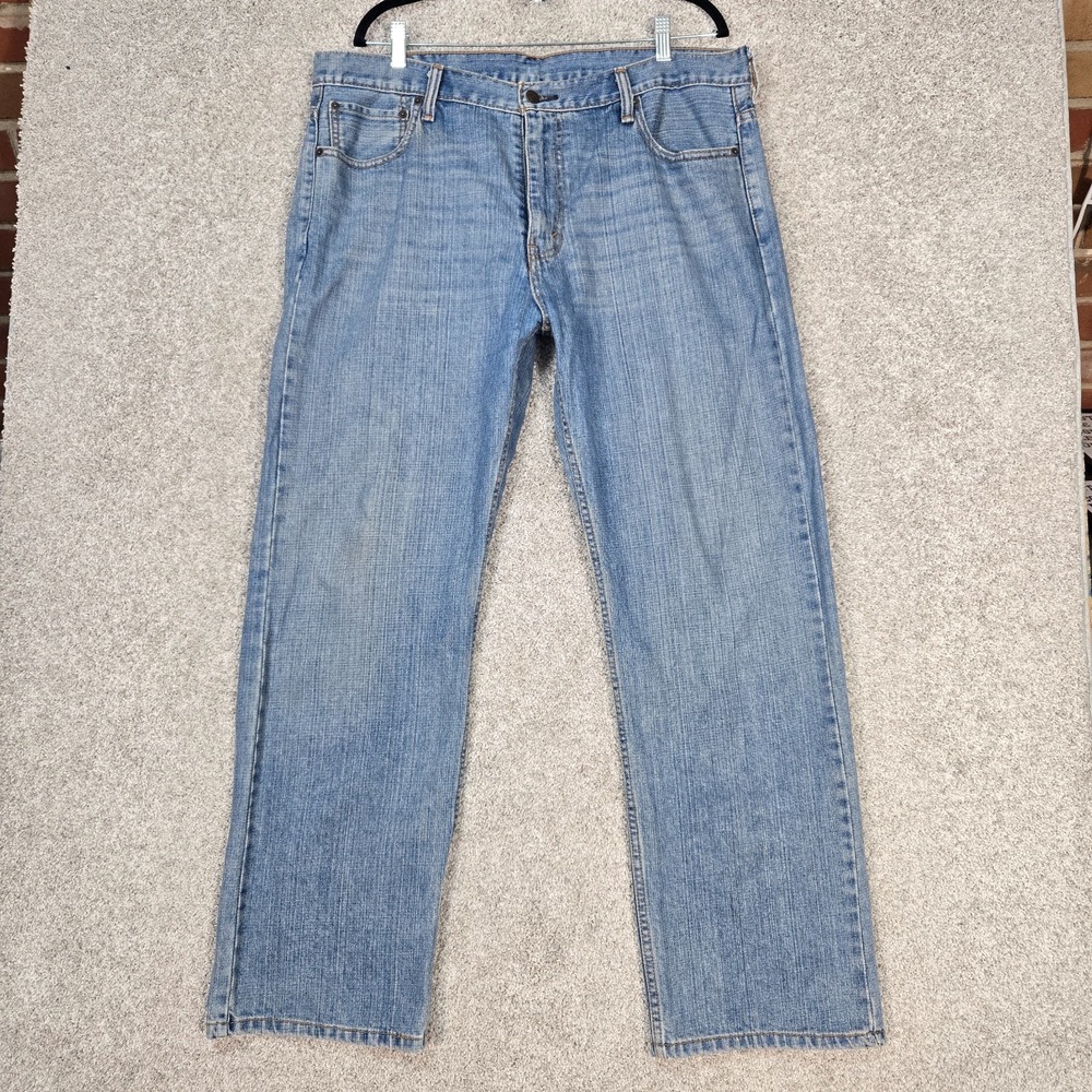 Levis 569 Jeans Men 36x32 (37.5x30.5) 100% cotton Blue Medium Wash Relaxed loose